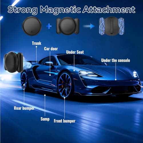 GPS Tracker for Vehicles GPS Tracker Car No Monthly Fee(Compatible with iOS & Android) Car Tracker Devices Work with Built-in APP,Car Gps Tracker Real-Time Vehicle Tracker Global Coverage,Black — view 3