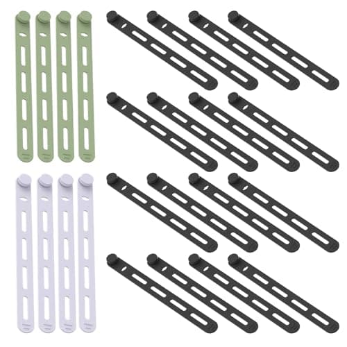 Silicone Cable Straps 20 Pieces High Elasticity Reusable Wire Organizer