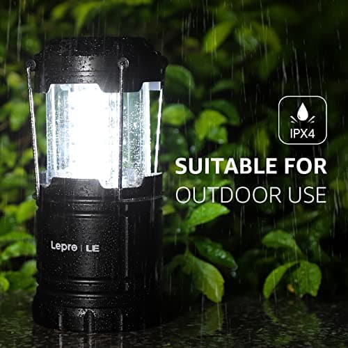 Lepro Camping Lights, Collapsible Camping Lantern Battery Powered, 4-Pack — view 4
