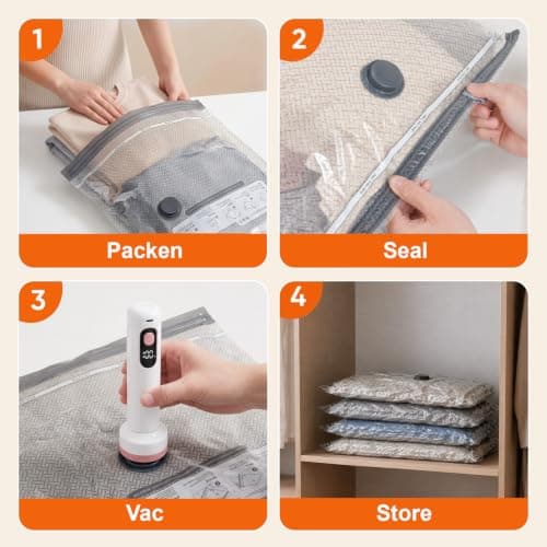LYRIFFTIC Vacuum Storage Bags for Clothing Travel with Electric Pump — view 6