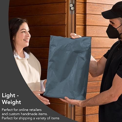 iSOUL 50pcs Assorted Mailers - Grey Parcel Bags, 14x19 Sizes, Self Seal Poly Postal Bags for Small to Large Mailing & Shipping — view 5
