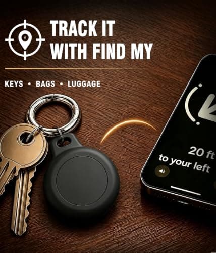 Tecolu for AirTag Holder Keyring, IPX8 Waterproof Case for AirTag 2nd/1st — view 5