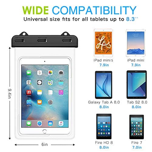 MoKo Waterproof Tablet Case, IPX8, up to 8.3 Inches, Clear — view 4