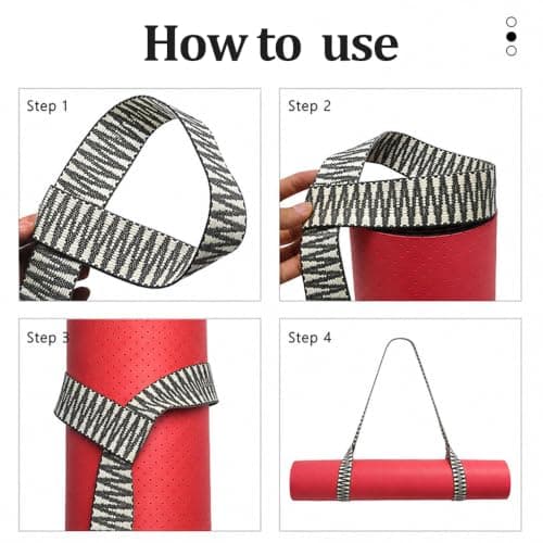 Yoga Mat Strap for Carrying - Adjustable Yoga Mat Carry Strap Sling, Lightweight Hands-Free Portable Loops for all Mat Sizes, Ideal for Fitness, Pilates, and Stretching (Yoga Mat not included) — view 5
