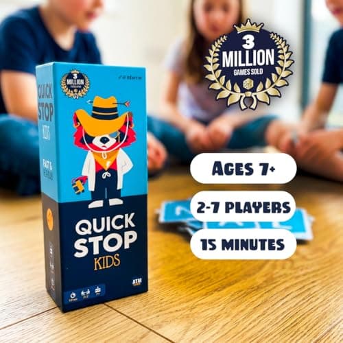 ATM Gaming Quickstop Kids | Card Game for Children, Perfect for Families | Quick and Fun | 2-7 Players | Kids Party Game | Ages 7+ | 15 Minutes Playing Time | Ideal Travel Game — view 2