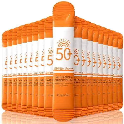 Travel Sun Cream Travel Size Sunscreen SPF 50+ Mini Sun Cream for Face & Body, Waterproof & Non-Greasy, No White Cast, Lightweight UV Protection for Daily Use, 24PCS