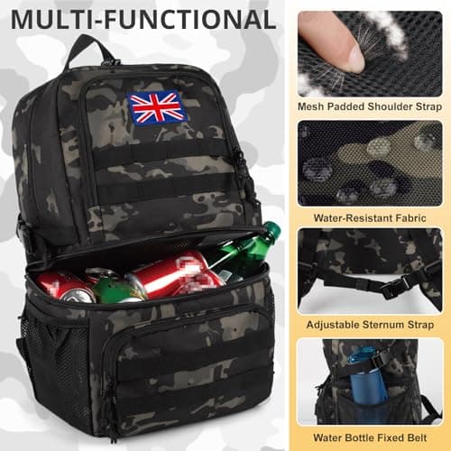 Bunnychic Tactical Cooler Backpack for Men,28L Backpack With 2 Compartment — view 5