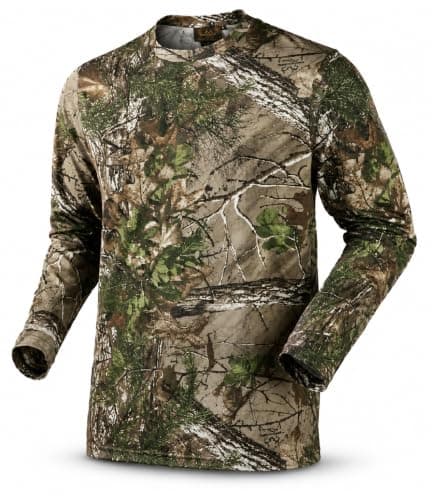 Men's Jungle Army Military Style Camouflage T-Shirt Real Tree Camo Print Hunting Hiking Camping Gym Running Sportswear Long Short Sleeveless Top Summer Vest (XXL, Full Sleeve)