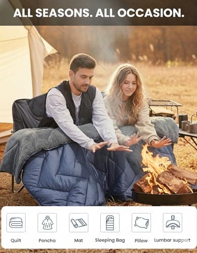 KingCamp Camping Blanket Soft Sherpa Fleece,Camping Quilt,200×145cm — view 3
