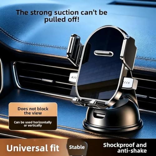 BYYLECL Car Phone Holder, Universal Adjustable Car Phone Mount for Dashboard, Windshield 360° Rotation Cell Phone Mount Quick Release — view 5