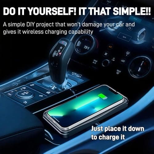 Wireless Car Charger for Ford Transit Custom EV 2023 2024 2025 2026,15W Fast Wireless Charging Pad,Non Slip Car Phone Charging Mat,Car Charger,for iPhone,Samsung,Google,Type C — view 3