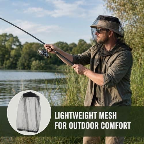 4 Pcs Mosquito Head Net, Midge Nets for Head, Nylon Mosquito Head Protecting — view 3
