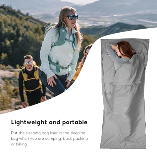 Sleeping Bag Liners Camping Sheets, Travel Sheet Hostels, 75× 210cm — view 6
