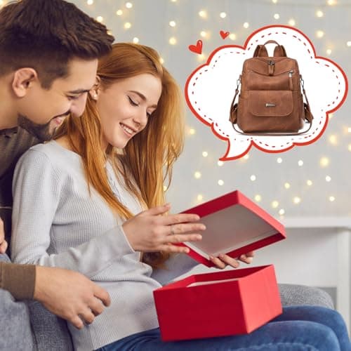 Wisebom Women Backpack, Anti theft backpack, Casual PU leather backpack women for Travel Shopping and School, Fashionable and lightweight Two in one convertible backpack (brown) — view 4