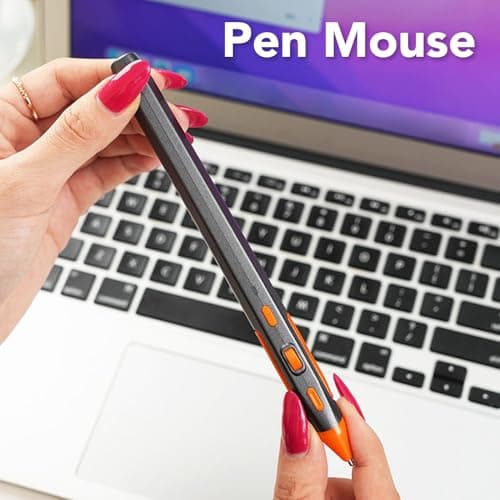 Denash Wireless Pen Mouse Computer Mouse Pen Stylus with Silent Buttons AI Voice Control 200 Languages Translation 1200 DPI for Laptop Desktop Tablet Smartphone — view 2