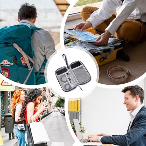 Travel Cable Organiser Bag, Portable Electronics Travel Organizer Tech Pouch, Universal Cord and Travel Gadgets Cable Pouch for Cables Power Bank Earphone USB Drive Hard Disk (Single-Layer Navy Blue) — view 6