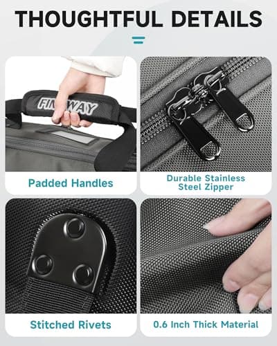 Findway Golf Travel Bag for Airlines with Wheels, Premium Golf Flight Bags with Hard Case Top, Protection for Clubs, Portable and Waterproof Travel Golf Bag — view 6