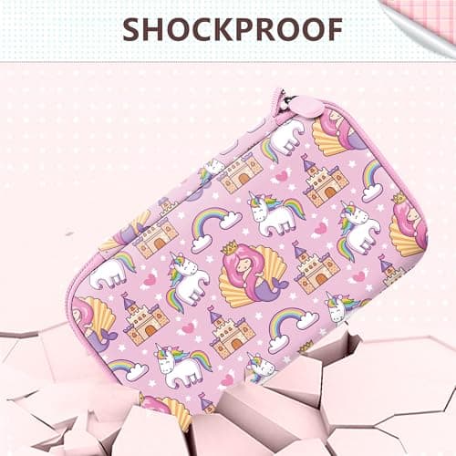 Leayjeen Kids Instant Print Camera Case Compatible with HiMont/Manttely/CAMCLID/GREENKINDER/Gofunly/Hangrui,Christmas Birthday Gift for Boys and Girls(Case Only) Pink Unicorn — view 5