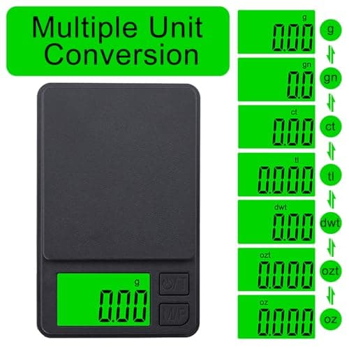 GeekerChip Precision Scales 0.01 g/1000 g, Digital Kitchen Scale, Portable Pocket Scale, Multifunctional Pocket Scale, Gram Scale, with LCD Display, for Food, Jewellery, Medicine, Laboratory, Coffee — view 3
