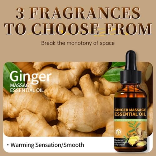 3PCS Massage Oil Set, Ginger, Rose, Lavender & Eucalyptus, 3 x 30ml — view 5