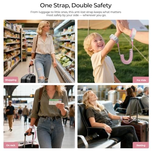 Anti-Theft Luggage Lock with Wrist Strap, Retractable Travel Security Cable for Suitcases, Backpacks, and Carry-On Bags – Portable Elastic Lock for Theft Prevention — view 2