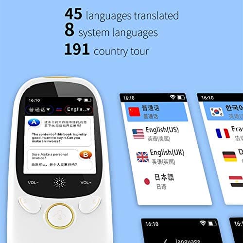 MSQL Instant Voice Language Translator Device, Mini Handheld Two Way WiFi Translator, Support Multi- Languages, for Learning Travel Business,Red — view 2