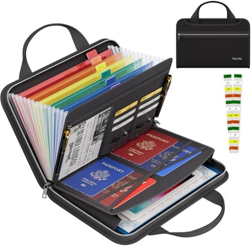 Tamfile Fireproof Document Organiser with Handles, 7 Pockets Expanding