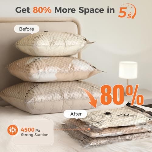Innsky 9-Pack Vacuum Storage Bags with Rechargeable Pump, 3 Sizes — view 3