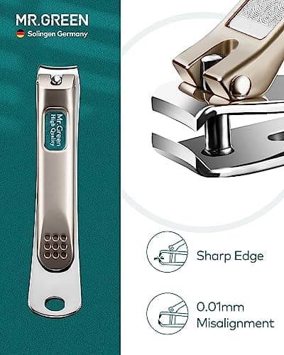 MR.GREEN Nail Clipper 4Pcs Set, Stainless Steel Manicure Pedicure Set, Medical Grade Grooming Kit with Travel Case Gift Box for Man & Woman — view 2
