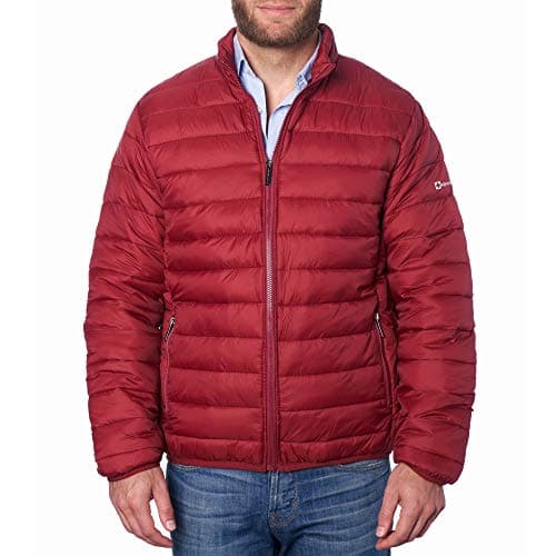 alpine swiss Niko Men’s Puffer Jacket | Warm Down Alternative Insulated Coat | Packable, Water-Resistant & Windproof Winter Outerwear with Zipper Pockets RED 2XL — view 4