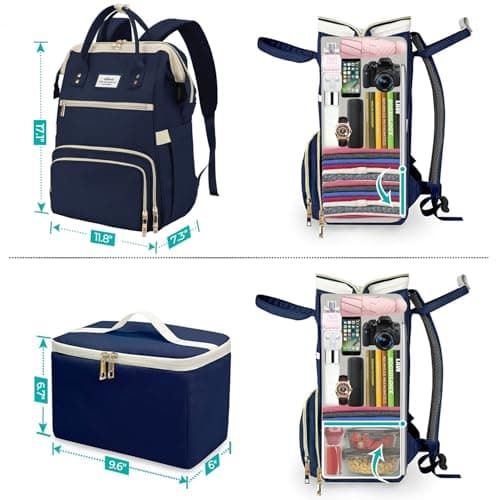 ETRONIK Laptop Lunch Backpack for Women, 15.6 inch Laptop Backpack — view 4