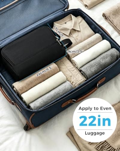 WANDF Waterproof Nylon Travel Toiletry Bag, Lightweight Portable Wash Bag Dopp Kit, Multifunctional Cosmetic Organizer Bag for Men & Women — view 6