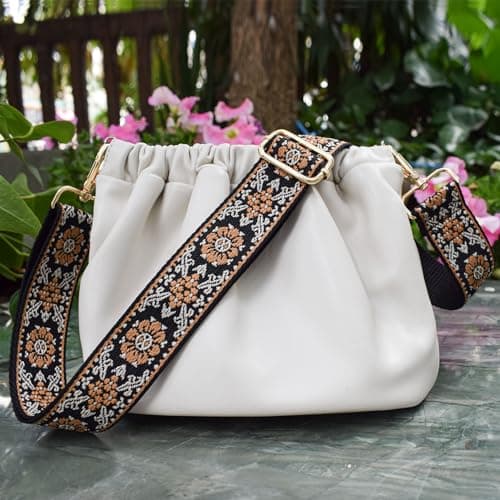 ROYGBCP Replacement Purse Strap Shoulder Strap Adjustable Crossbody Strap for Women, Wide Crossbody Bag, gold, 1.5in width, 23 - 51 in length — view 6