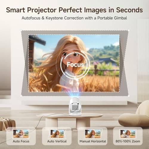 Magcubic Smart Portable Projector 1080P 4K Support, 400ANSI for Home Office — view 3