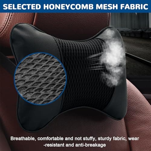 2 Pcs Car Headrest Pillow,Neck Support Pillow for Driving,Car Head Cushion — view 3