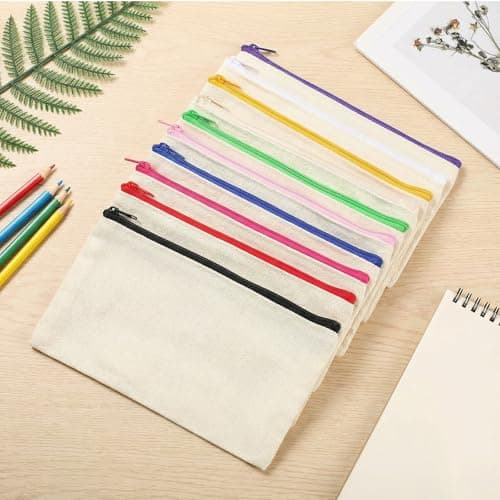 RJTCXJS 12 Pcs Blank Canvas Bags, Plain Tote Bags to Decorate — view 5