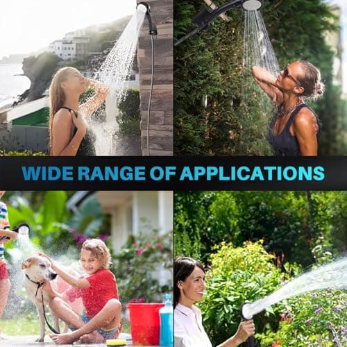COOLIGO Portable Camping Shower with 6000mAh Rechargeable Battery, LED Display, 3 Spray Modes, IPX7 Waterproof Pump – Outdoor Shower Kit for RV, Car Camping, Hiking, Beach, Travel — view 5