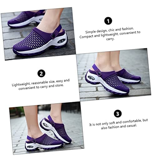 PACKOVE Sports Sandals 1 Pair Mesh Cloth Purple Eva Shoes for Women — view 5