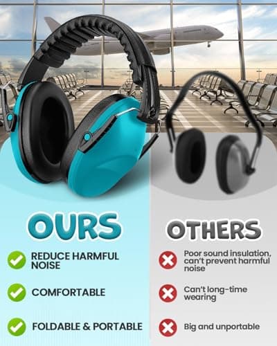 Lorrtta Kids Noise Canceling Earmuffs – Adjustable & Soft Hearing Protection for Children, Great for Sleep, Travel, Focus & Autism Sensitivity — view 2