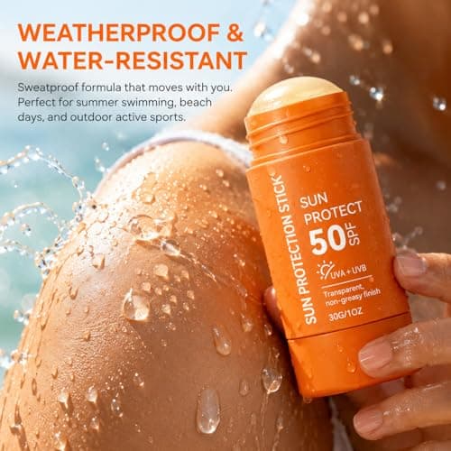 SPF 50 Sunscreen Stick for Face and Body, Factor 50 Sun Cream Roll On, 30g — view 6