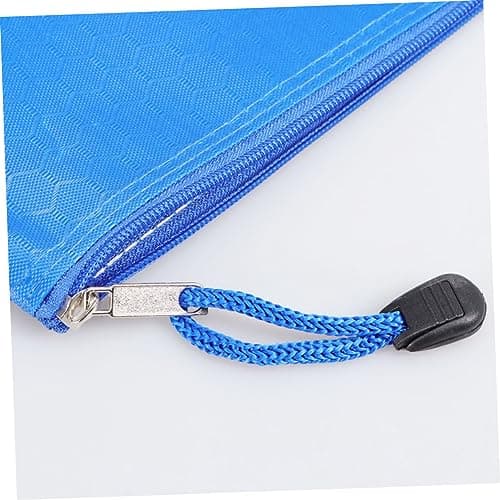 3pcs Zip File Bags Heavy Duty Fabric Blue Office Pockets — view 6