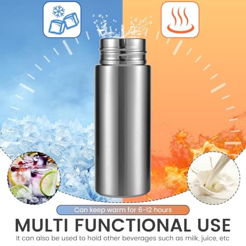 4Pcs Small 120ml Water Bottle Mini Coffee Vacuum Flask Small Capacity Portable Stainless Steel Travel Drink Mini Flask Insulated Cup for Home School Office Camping — view 6