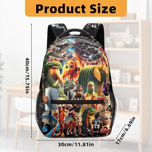 Italian Brainrot Boys School Bags, Cute Printed Brainrot Bags for Boys, Lightweight Kids Backpack with Large Capacity, Travel Daypack for Teen Boy, Kids, Elementary, Hiking, Outdoor Activities (A) — view 4