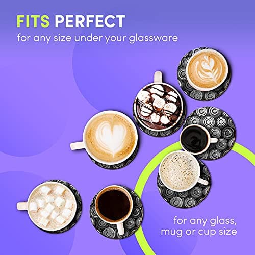 8 x Eco Boxed Cork Coasters - BW - Retro Batteries Power Bank Drink Cup Mug Glass Table Mat #38896 — view 6