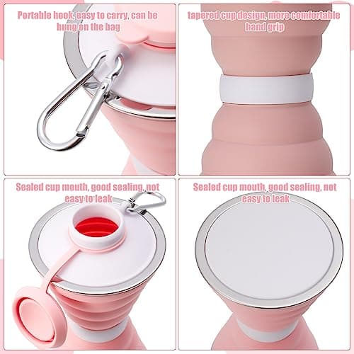 Firtink 2Pcs Collapsible Water Bottle,500ml Silicone Portable Travel Bottle — view 2