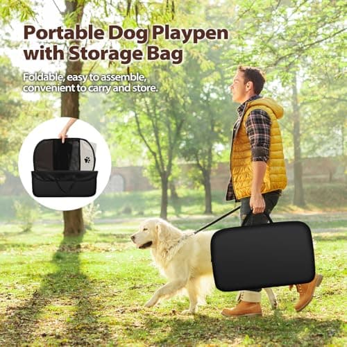 Cat Playpen Foldable, Pop Up Dog Pen, Portable Pet Pen Indoor Outdoor - S — view 6