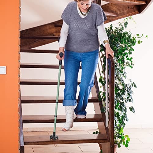 ACHANFLY Walking Stick Rubber Ferrules Standing Cane Tip 19 mm 6 Point Support Rubber Cane Tip Non-Slip Self Standing Support Base Foot Pad Replacement Cane Crutch Pad for Walking Sticks and Canes — view 6