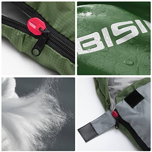 BISINNA Sleeping Bag with Pillow - 4 Season Lightweight Waterproof Warm Sleeping Bag with a compression sack for Adults, Women, Men's Outdoors Camping, Hiking — view 4
