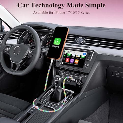 ACANDYA USB A to USB C Cable Beaded Car Charging Cord for CarPlay 18W 3ft — view 2