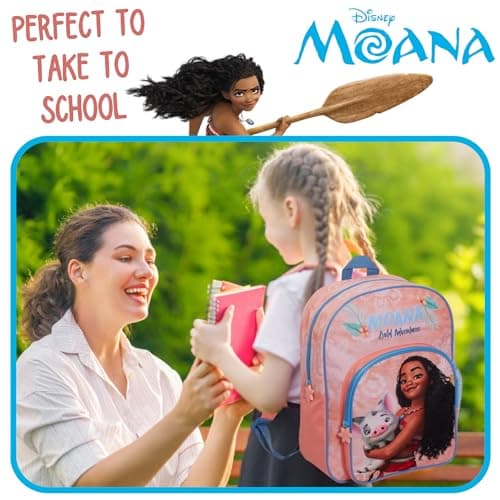 Disney Moana Bag Girls Backpack For Kids Large School Bag Travel Sports Bag With Drinks Holder — view 3